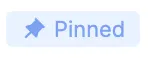 Screenshot of pinned tag design with pin emoji and text
